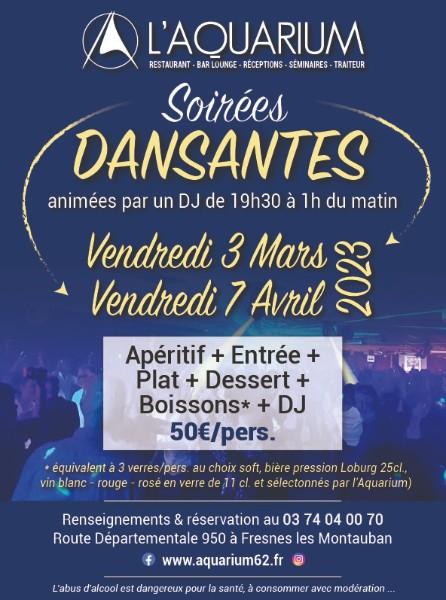 Nos prochaines soirées dansantes : Vendredi 3 Mars et Vendredi 7 Avril